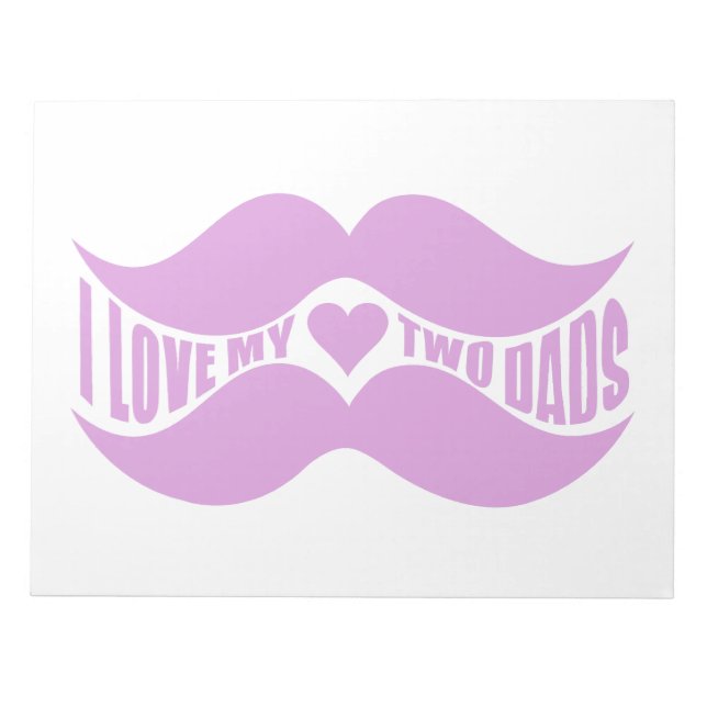 Pink Mustaches custom notepad (Front)
