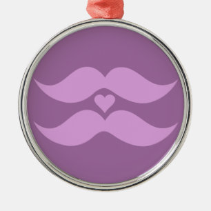 Pink Mustaches custom ornament
