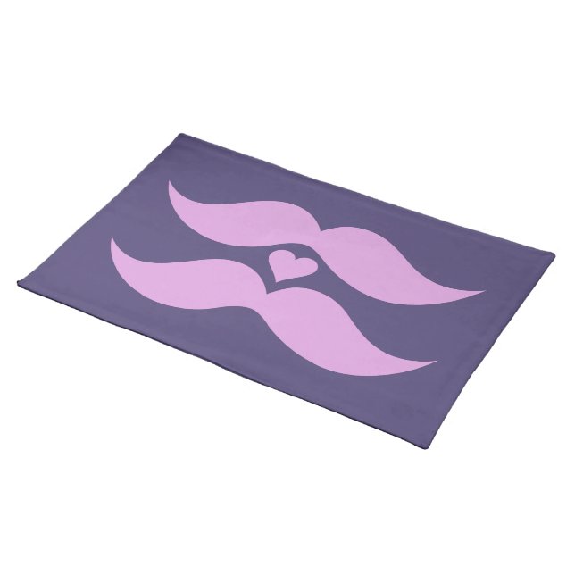 Pink Mustaches custom placemat (On Table)
