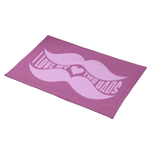 Pink Mustaches custom placemat (On Table)