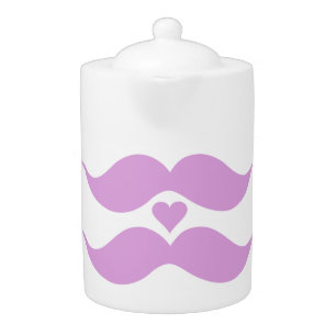 Pink Mustaches custom teapot