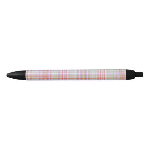 Pink 'n Green Geometric Plaid Pen