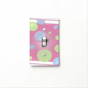 Pink n Polkadots Light Switch Cover