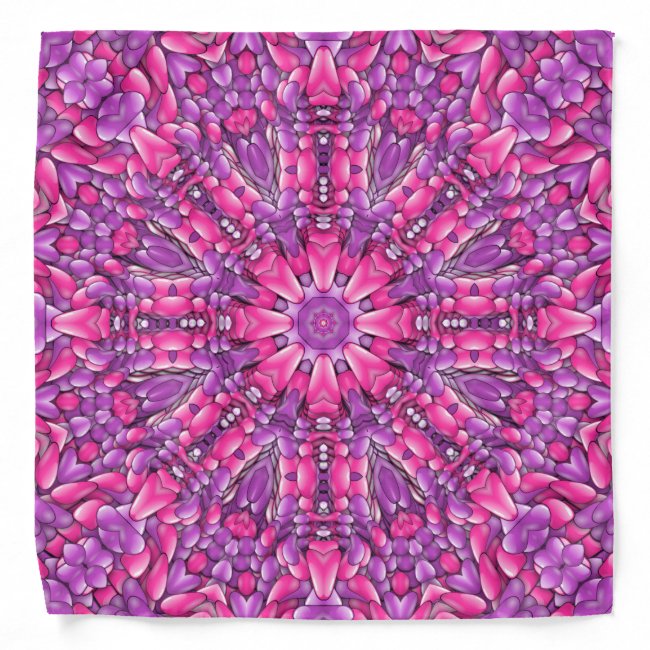 Pink n Purple Colorful Hankerchief, Hankie Bandana