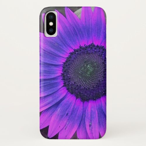 Pink N Purple Sunflower iPhone X Case