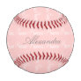 Pink-n-White Princess Custom Name Baseball