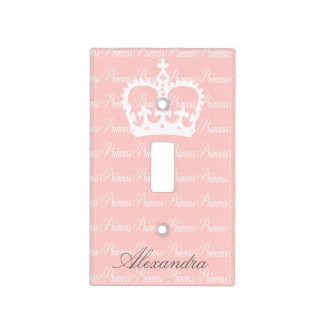 Pink-n-White Princess Light Switch Cover