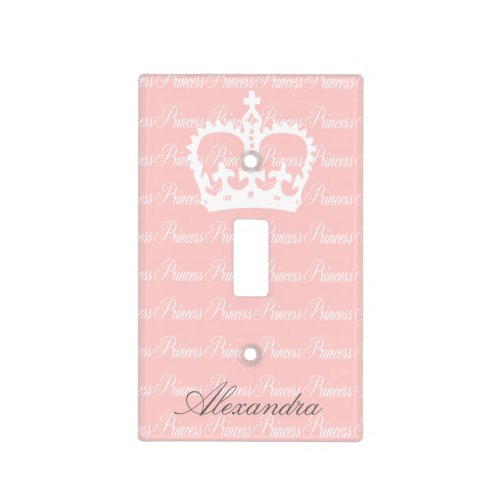 Pink_n_White Princess Light Switch Cover