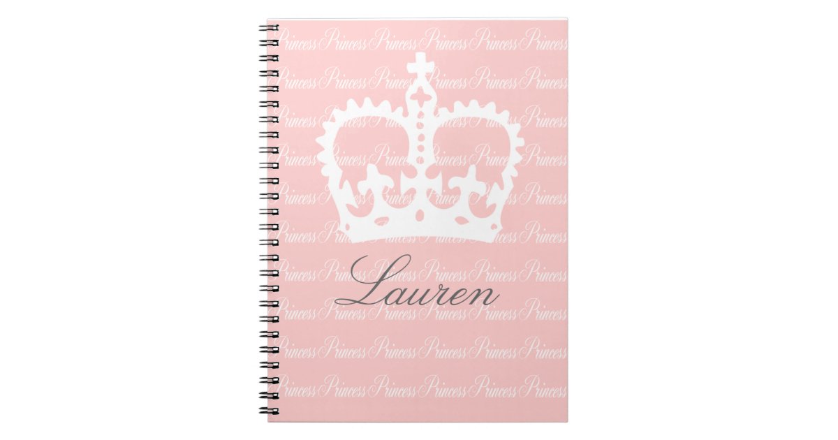 Pink-n-White Princess Notebook | Zazzle