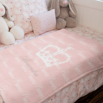 Pink-n-white Princess Swaddle Blanket by PawsitiveDesigns at Zazzle
