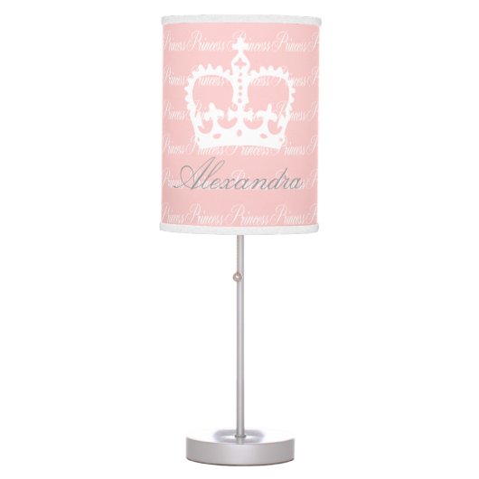 Pink-n-White Princess Table Lamp (Front)