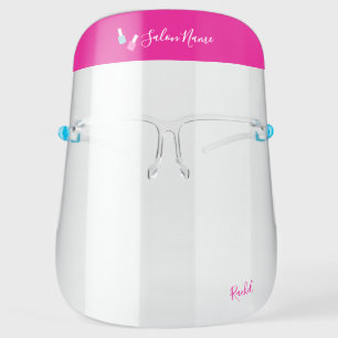 Pink Nail Lacquer Logo Nail Salon Face Shield