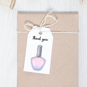 Pink Nail Polish Bottle Gift Tags