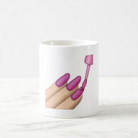 Pink Nail Polish - Emoji