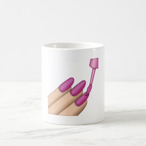 Pink Nail Polish _ Emoji Coffee Mug