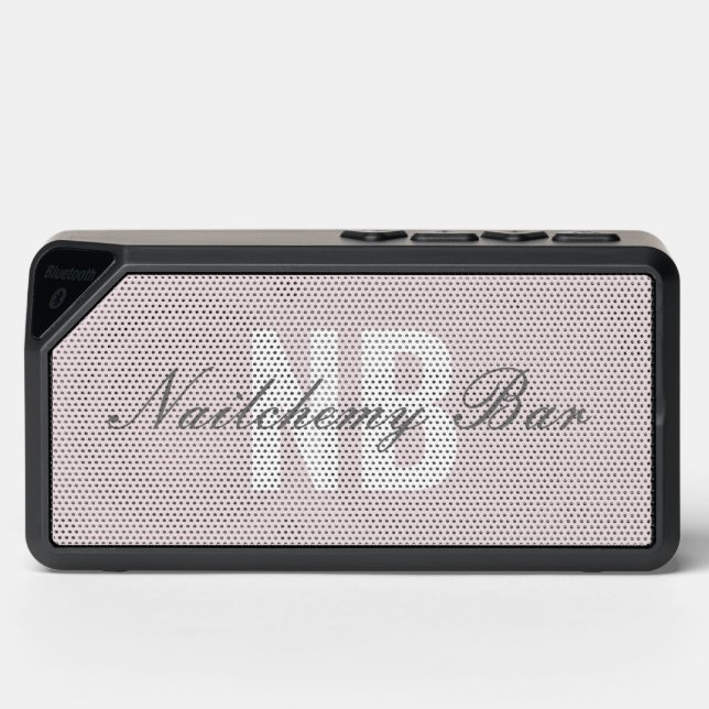 Pink Nail Salon Modern Elegant Minimalist Pastel  Bluetooth Speaker (Front)