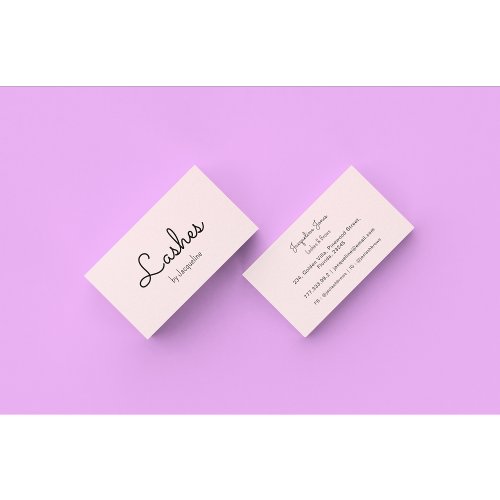 Pink Nail Stylist Simple Minimal Business Card