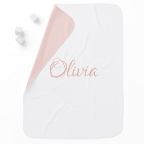 Pink Name Baby Girl Baby Blanket