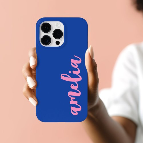 Pink name bold colorful blue Case_Mate iPhone 14 pro max case