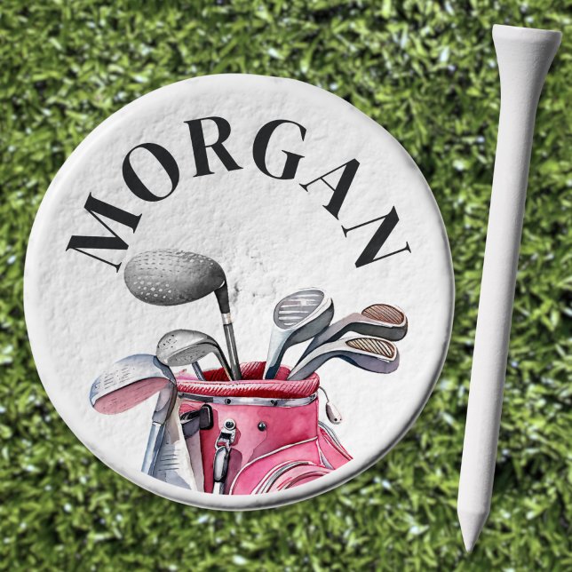 Pink Name Monogram Golf Tees (Pink Name Monogram Golf Tees )