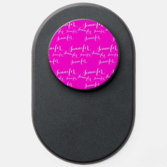 Pink name pattern, cool and modern PopSocket (Popsocket)