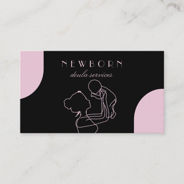 Pink Nanny Babysitters, Pediatrician Business Card