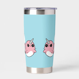 Pink Narwhal ASL I Love You – Deaf Culture Design Insulated Tumbler