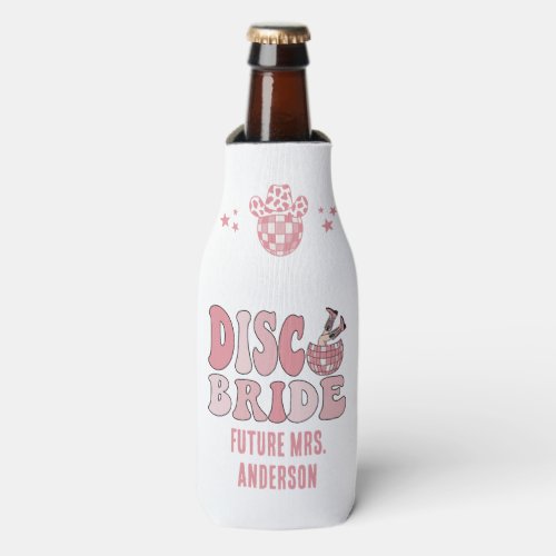 Pink Nashville Disco Bachelorette Custom Bride Bottle Cooler