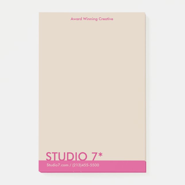 Pink - Natural Series Post-it Notes (Front)