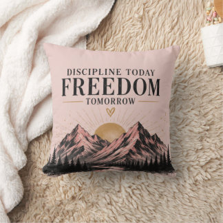 Pink Nature Motivational Throw Pillow