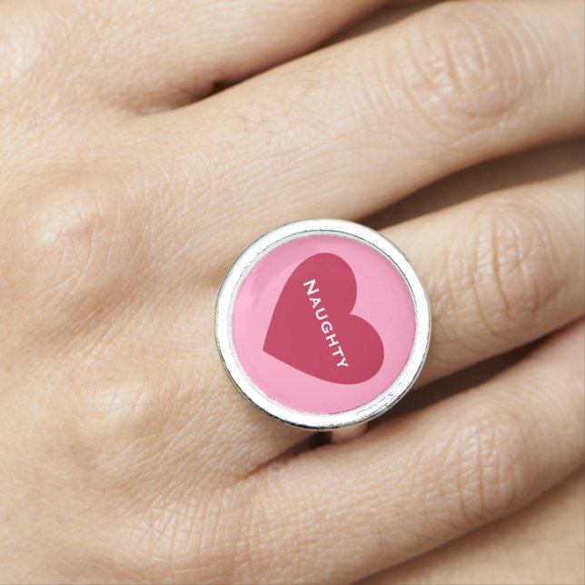 Pink Naughty Heart Ring (In Situ)
