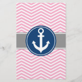 Pink Nautical Anchor Chevron (Front)