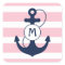 Pink Nautical Anchor Monogram