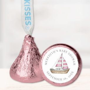 Pink Nautical Baby Shower Hershey®'s Kisses®