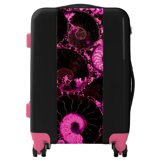 Pink Nautilus shells abstract fossil sea bones Luggage (Front)