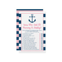 Pink Navy Anchor Guess Who Said It Shower Game