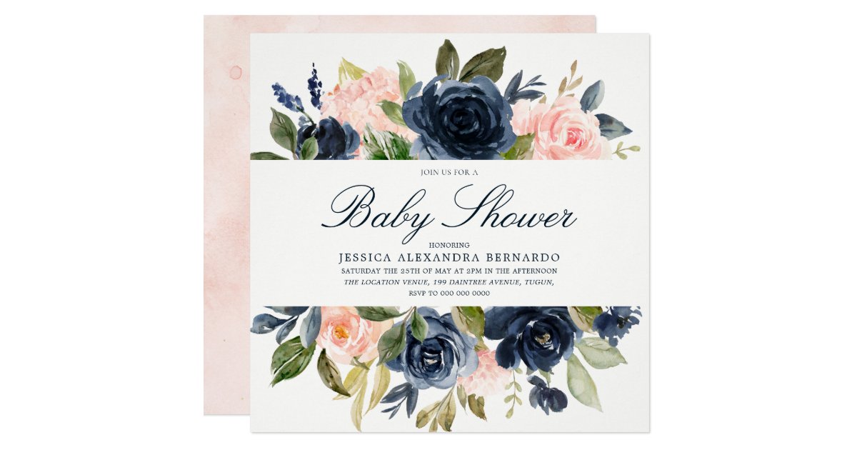 Pink Navy Blue Boy Girl Gender Neutral Baby Shower Invitation Zazzle Com,Traditional English Garden Design