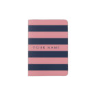 Pink & Navy Blue Striped Personalized