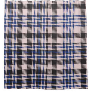 Pink Navy Glen Plaid textured seamless patternabst Shower Curtain