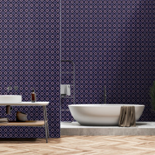 Pink Navy Quatrefoil Color Peel & Stick Removable Wallpaper
