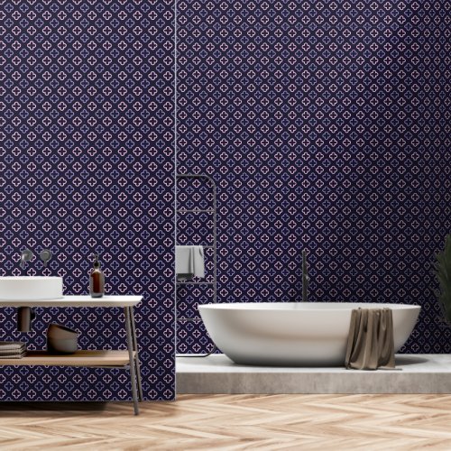 Pink Navy Quatrefoil Color Peel & Stick Removable Wallpaper