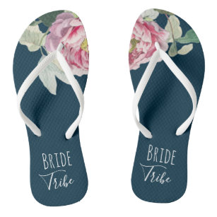 bride tribe flip flops