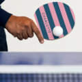 Pink Navy Stripe | Modern Trendy Preppy Name Ping Pong Paddle | Zazzle