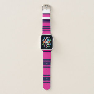 Pink Navy Stripes Apple Watch Band