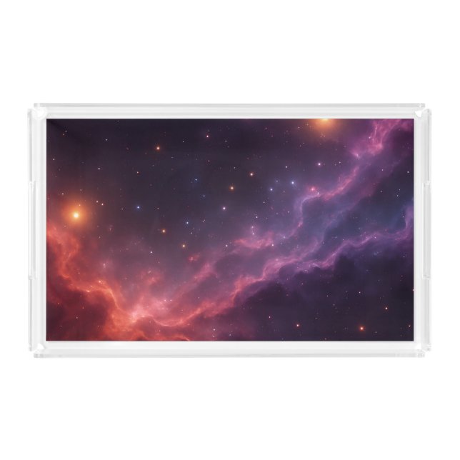 Pink Nebula  Acrylic Tray (Front)
