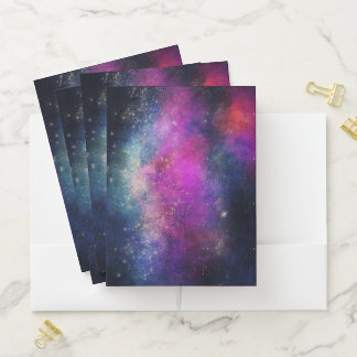 Pink Nebula Pocket Folder