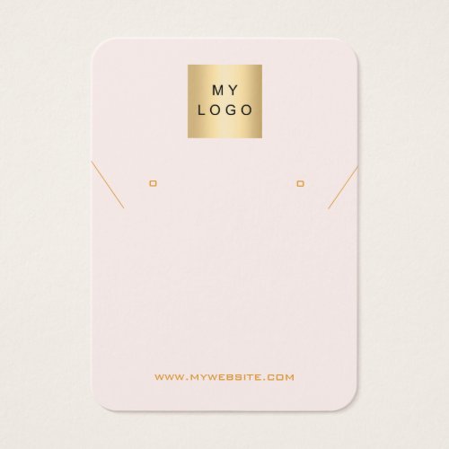 Pink necklace jewelry photo logo display card