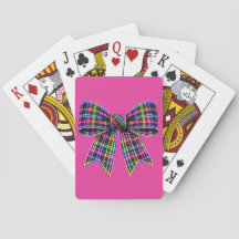 Pink Neon Bow Tartan Ribbon Scottish Cute