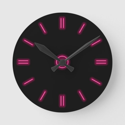 Pink Neon Clock