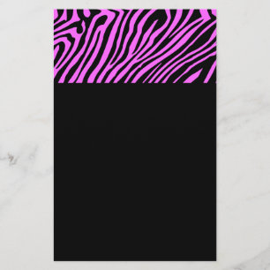 Pink neon color zebra pattern flyer